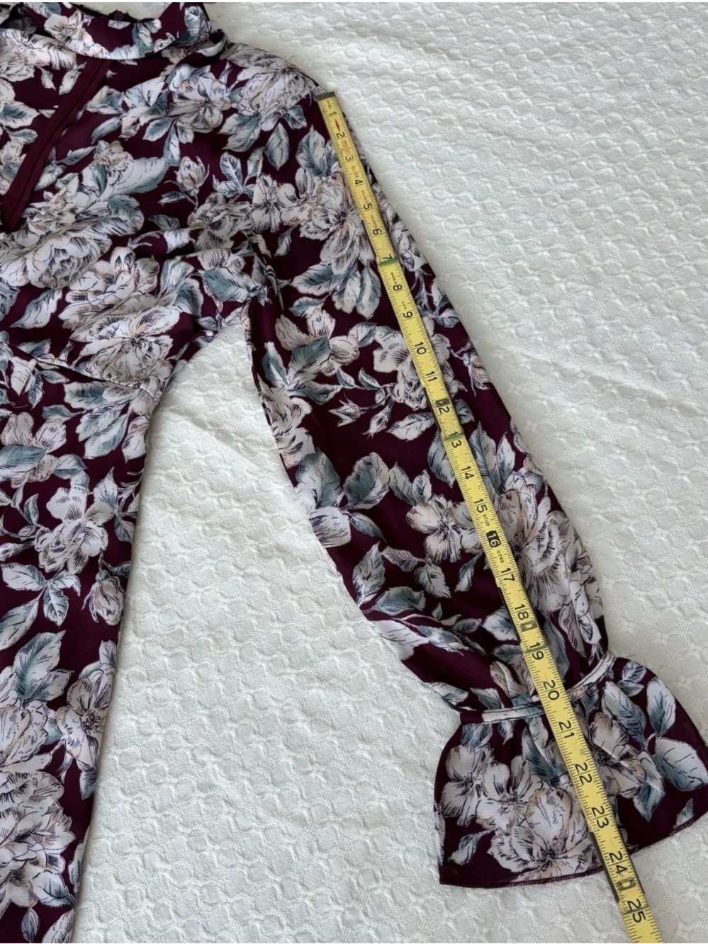 Honey Belle Plum Floral Choker V‑Neck Maxi Dress - Picture 10 of 12